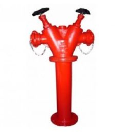 Trụ chữa cháy 2 họng_2 cửa 100 ra 2 cửa D65